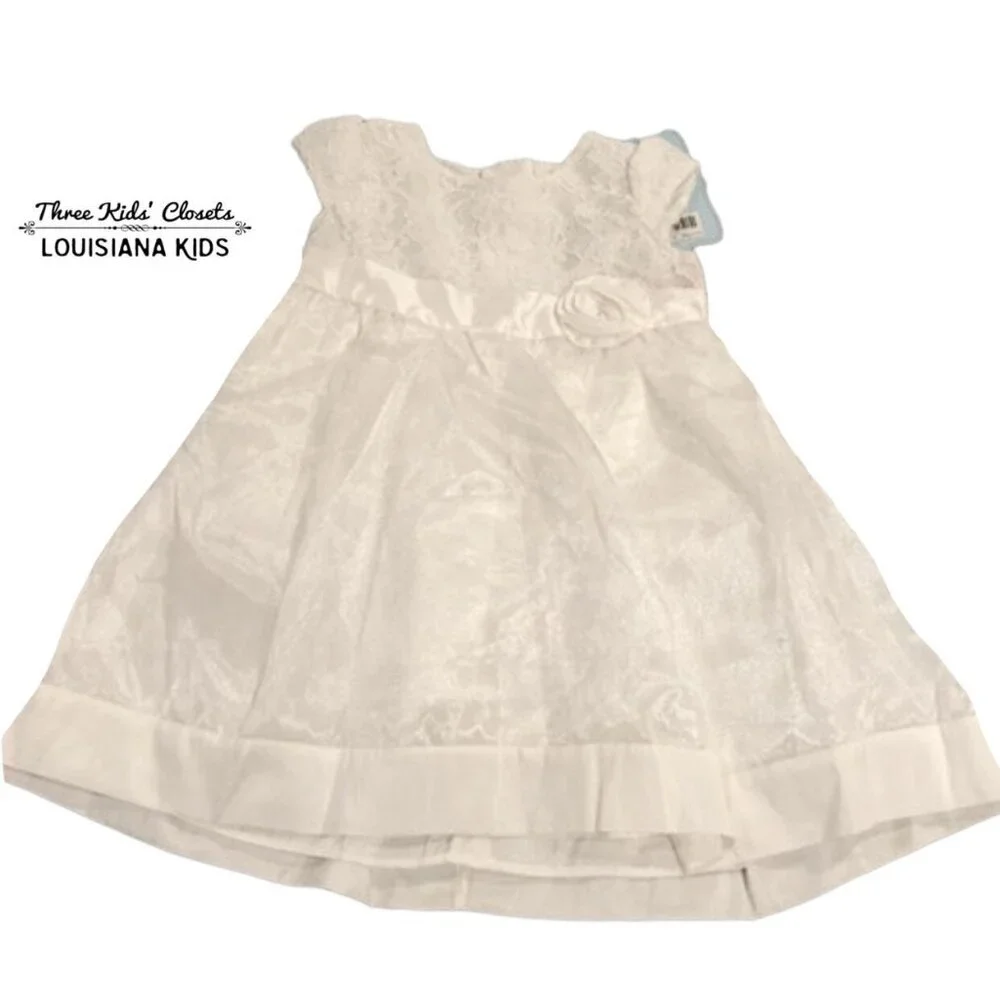 NEW Flower Girl 18m White Lace Dress